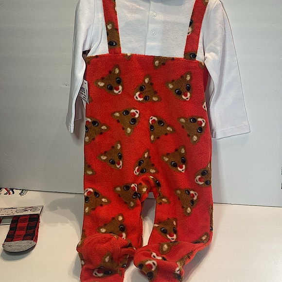 NEW RUDOLPH RED NOSED REINDEER 2 PIECE SET 6 MONTHS SUPER SOFT - Picture 11 of 12